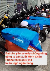 Bạt chống nắng yên xe việt á bank