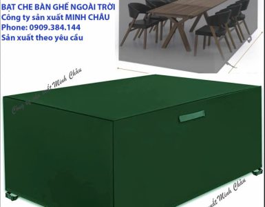 Áo mưa che bàn ghế vải dù