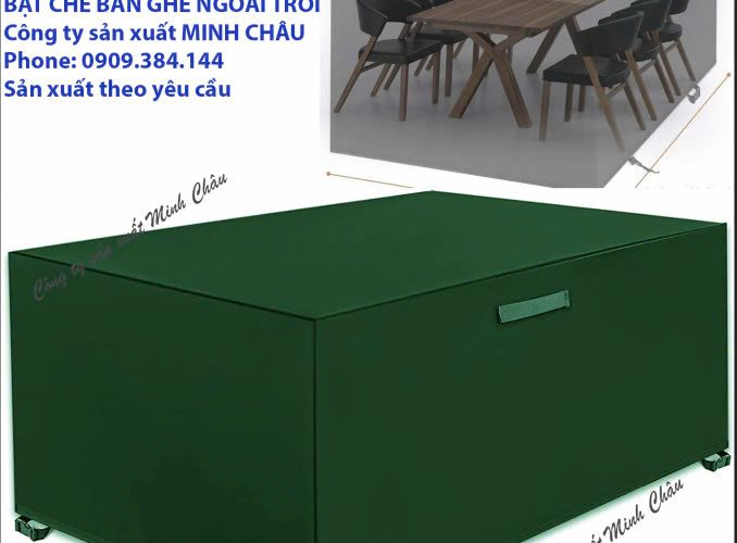 Áo mưa che bàn ghế vải dù