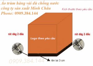 Áo trùm hàng hoá vải dù chống nước