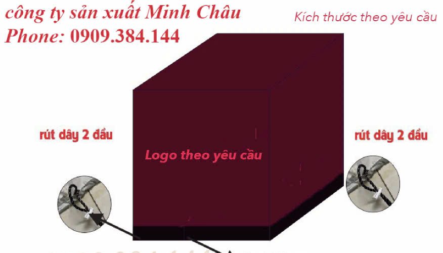 Áo che hàng chống nước mưa in logo vải dù