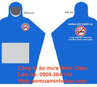 Áo mưa quây vải dù in logo