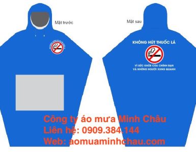 Áo mưa quây vải dù in logo