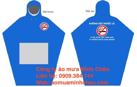 Áo mưa quây vải dù in logo