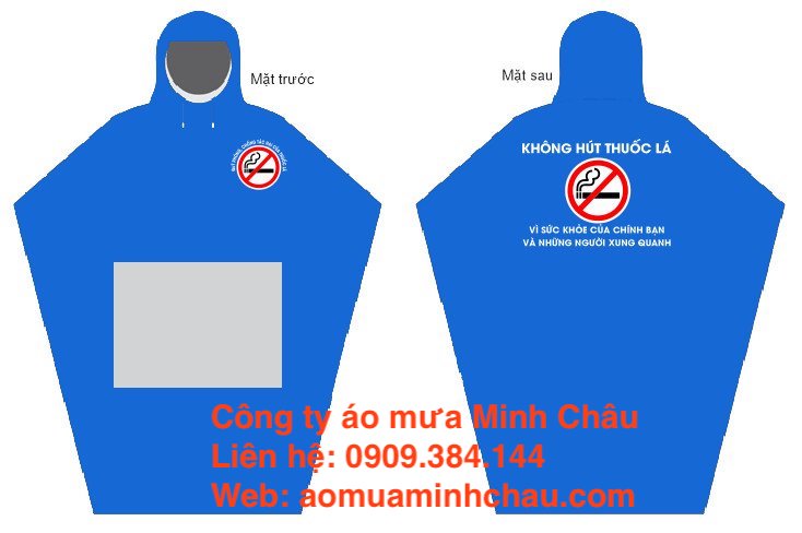 Áo mưa quây vải dù in logo
