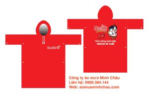 Áo mưa vải dù in nhiều màu 