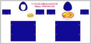 Áo mưa vải dù in logo công ty nước mắn