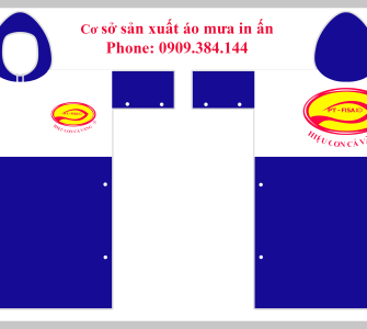 Áo mưa vải dù in logo công ty nước mắn