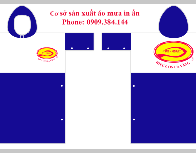 Áo mưa vải dù in logo công ty nước mắn